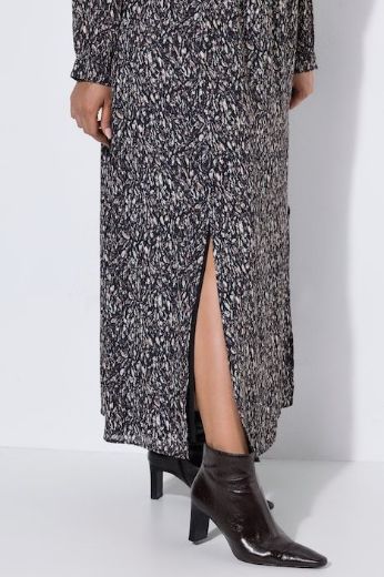Plus size veliki brojevi Haljina maxi dugih rukava za punije