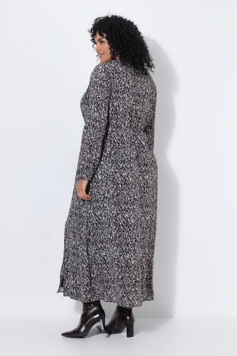 Plus size veliki brojevi Haljina maxi dugih rukava za punije