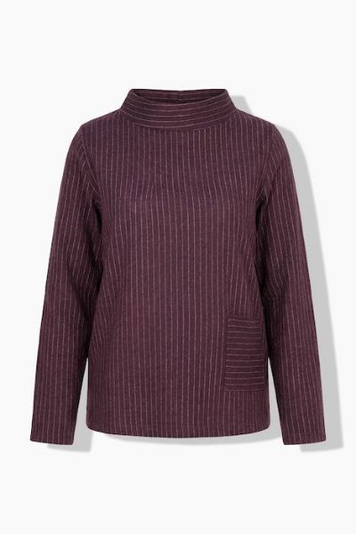 Veliki brojevi Majica dugih rukava na pruge moda za punije