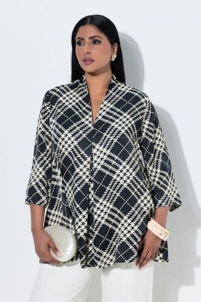 Veliki brojevi Bluza 3/4 rukava moda za punije
