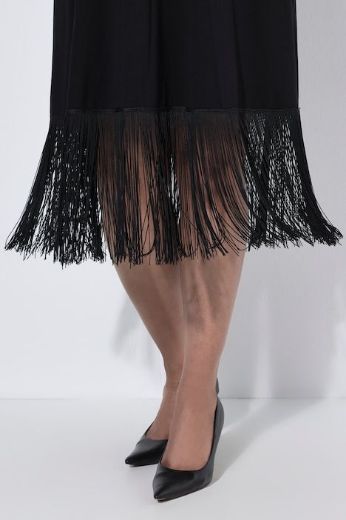 Plus size veliki brojevi Haljina midi 3/4 rukava za punije