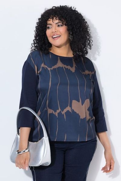 Veliki brojevi Bluza 3/4 rukava moda za punije