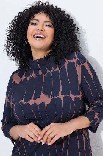 Plus size veliki brojevi Haljna midi 3/4 rukava za punije