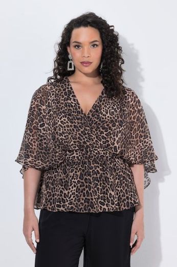 Plus size veliki brojevi Bluza 3/4 rukava V ovratnika za punije