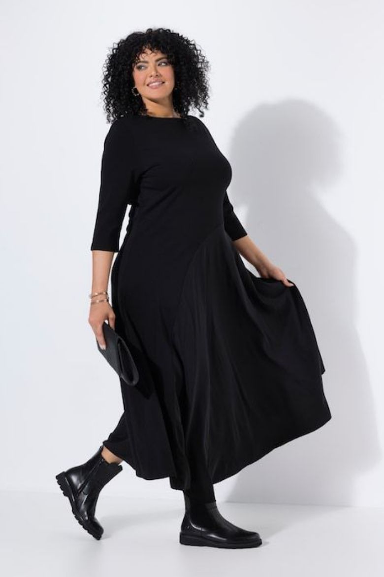 Plus size veliki brojevi Haljina maxi 3/4 rukava za punije