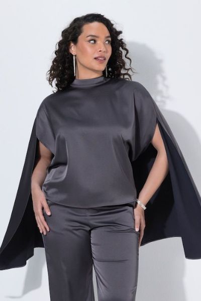 Veliki brojevi Bluza satenska moda za punije