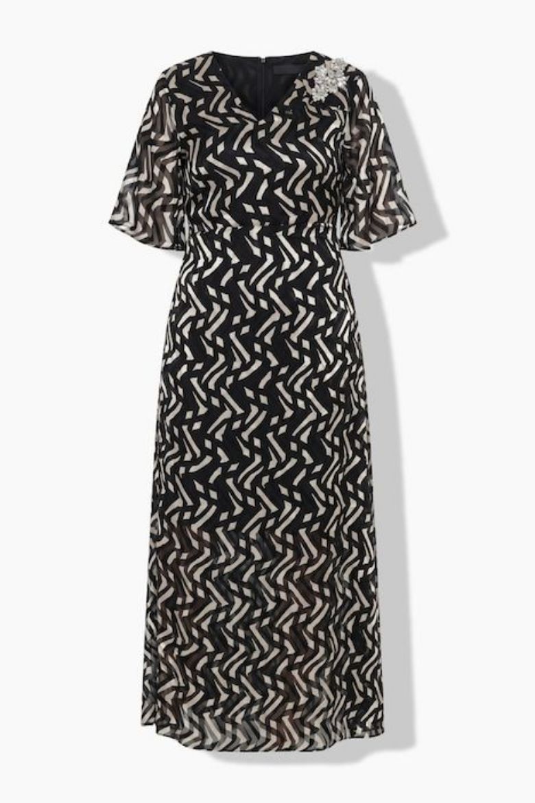 Plus size veliki brojevi Haljina maxi V ovratnika za punije