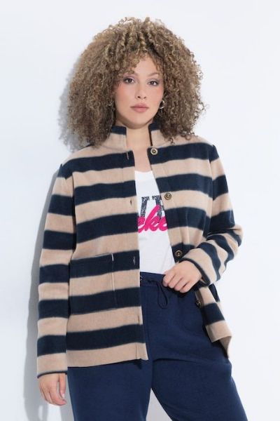 Veliki brojevi Jakna lagana na kopčanje moda za punije
