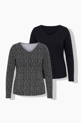 Plus size veliki brojevi Majica dugih rukava 2 komada za punije