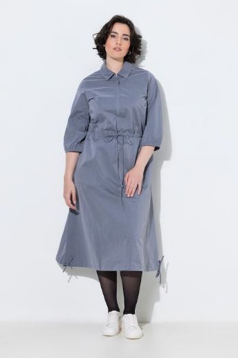 Plus size veliki brojevi Haljina 3/4 rukava s polu patentnim zatvarečem za punije