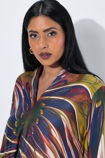 Plus size veliki brojevi Bluza 3/4 rukava A kroja za punije