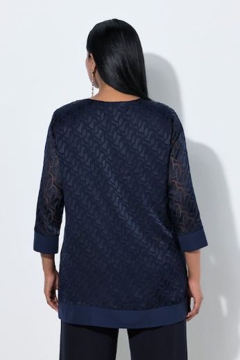 Plus size veliki brojevi Bluza 3/4 rukava V ovratnika za punije