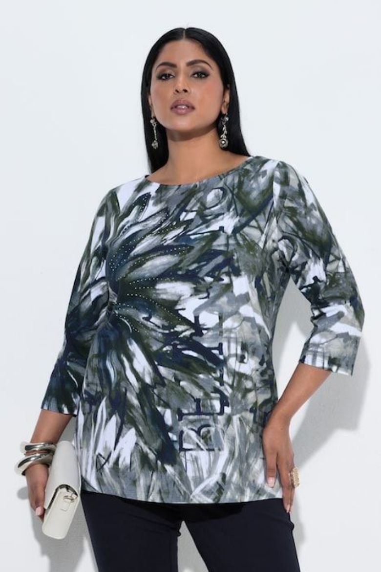 Plus size veliki brojevi Majica 3/4 rukava za punije