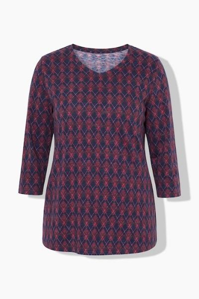 Veliki brojevi Majica 3/4 rukava moda za punije