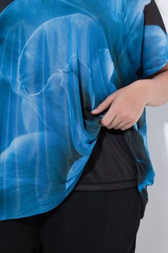 Plus size veliki brojevi Bluza kratkih rukava okruglog ovratnika za punije