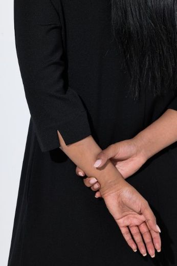 Plus size veliki brojevi Haljina midi 3/4 rukava za punije