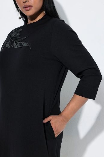 Plus size veliki brojevi Haljina midi 3/4 rukava za punije