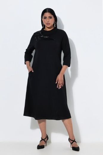 Plus size veliki brojevi Haljina midi 3/4 rukava za punije