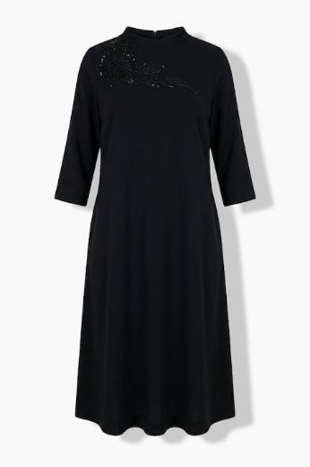 Plus size veliki brojevi Haljina midi 3/4 rukava za punije