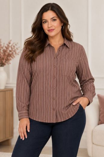Plus size veliki brojevi Košulja dugih rukava za punije