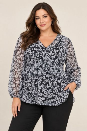 Plus size veliki brojevi Bluza dugih rukava za punije