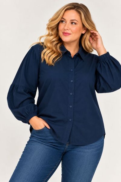Veliki brojevi Bluza dugih rukava moda za punije