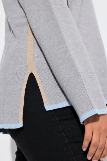 Plus size veliki brojevi Pulover dugih rukava povišenog ovratnika za punije