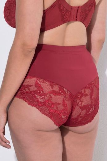 Plus size veliki brojevi Gaćice visokog struka s dodatkom ukrasne čipke za punije