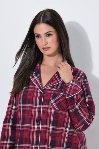 Plus size veliki brojevi Košulja za spavanje od flanela za punije