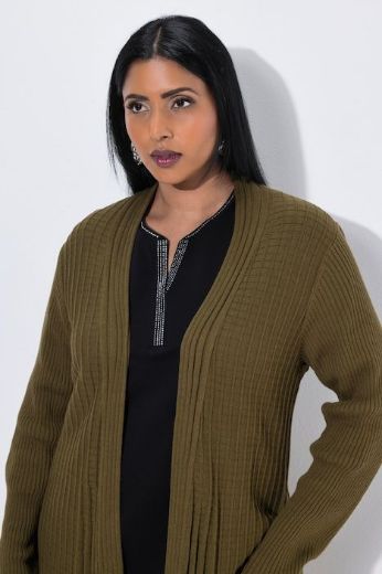 Plus size veliki brojevi Kardigan dugih rukava A kroja za punije