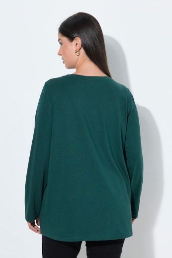 Plus size veliki brojevi Majica dugih rukava s božićnim motivom za punije