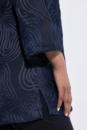 Plus size veliki brojevi Jakna lagana 3/4 rukava s ukrasnim vezom za punije