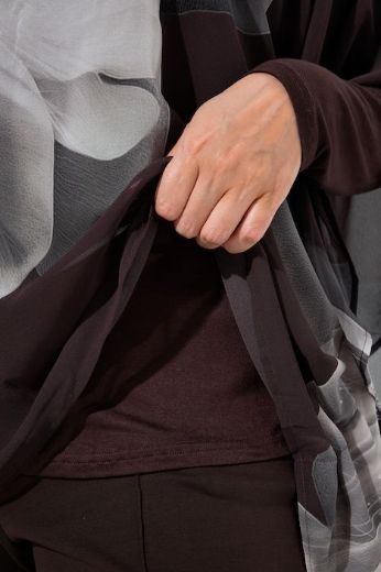 Plus size veliki brojevi Tunika kratkih rukava slojevitog izgleda za punije