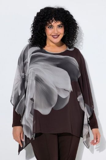 Plus size veliki brojevi Tunika kratkih rukava slojevitog izgleda za punije