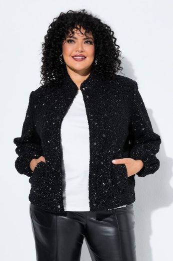 Plus size veliki brojevi Jakna lagana sa šljokicama za punije