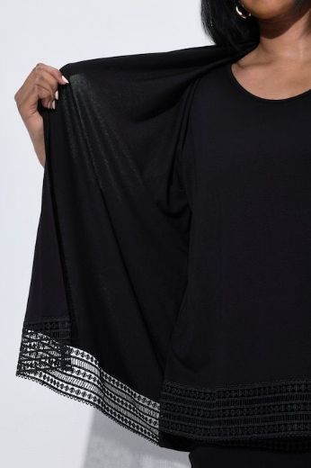 Plus size veliki brojevi Majica 3/4 rukava slojevitog izgleda za punije