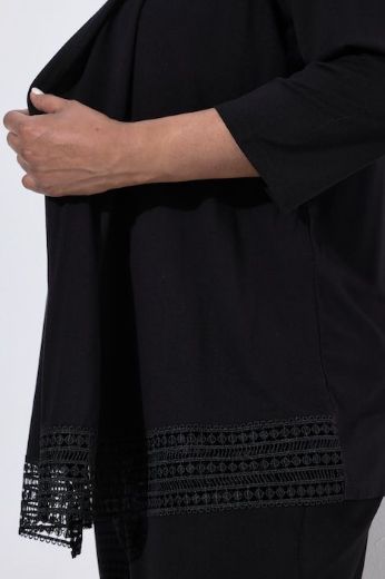 Plus size veliki brojevi Majica 3/4 rukava slojevitog izgleda za punije