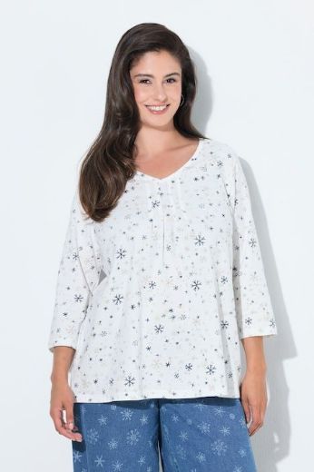 Plus size veliki brojevi Majica 3/4 rukava V ovratnika za punije