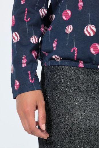 Plus size veliki brojevi Bluza dugih rukava s božićnim motivom za punije