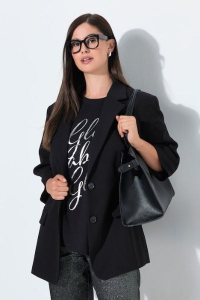 Veliki brojevi Sako 3/4 rukava šireg kroja moda za punije
