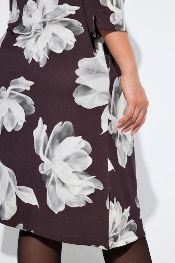 Plus size veliki brojevi Haljina midi 3/4 rukava cvjetnog uzorka za punije