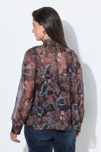Plus size veliki brojevi Bluza dugih rukava od šifona s mašnom za punije
