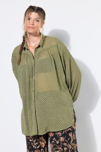 Plus size veliki brojevi Bluza dugih rukava od šifona za punije