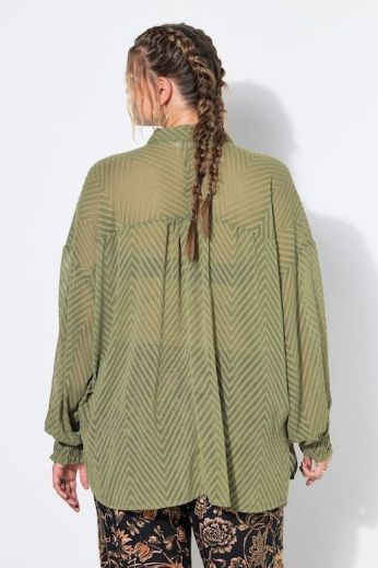Plus size veliki brojevi Bluza dugih rukava od šifona za punije