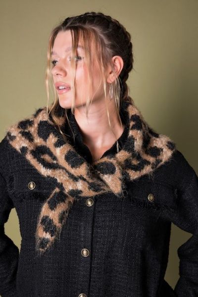 Veliki brojevi Šal s leopard uzorkom moda za punije